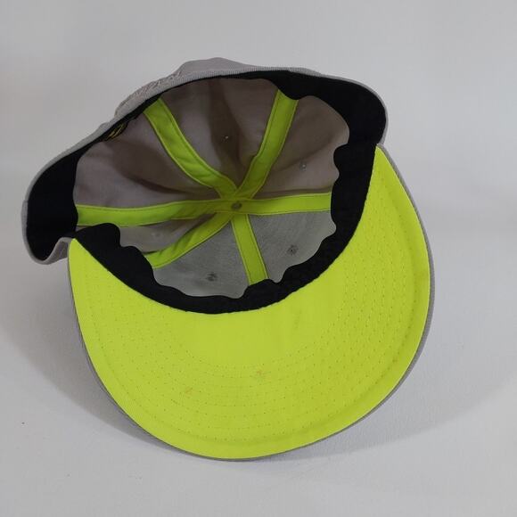 BATMAN DC Comics gray‎ neon green flatbill fitted hat - Picture 2 of 3